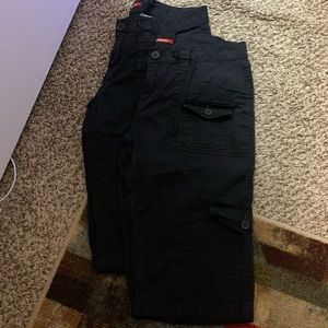 Black capris, 2 pairs